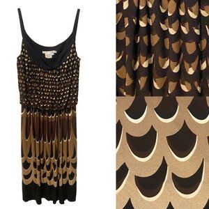 Maggy London art deco brown dress sz 4